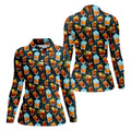 Summer Cocktail Pattern Hawaiian Golf Shirt, Golf Polo For Women, Women's Golf Apparel