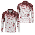 I'm Fine Bloody Splatter Halloween Golf Polo Shirt for Men, Mens Golf Shirts, Golf Apparel For Men