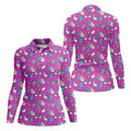 Funny Donut Fingers Pink Adult Humor Women Golf Shirts, Ladies Golf Shirt, Valentines Golf Gift