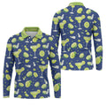 Margarita Cocktail Golf Shirt, Tropical Lime Drink Pattern, Golf Shirt For Men