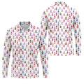 Champagne Bottles Seamless Pattern Watercolor Style Retro Golf Shirt, Polo Shirts For Men, Golf Shirts For Men