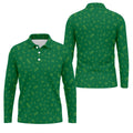Golf And Beer Lucky Four Leaf Clover St Patrick's Day Green Golf Tops For Men, Golf Gift For Men