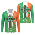 Celtic Cross Knotwork St Patrick's Day Shamrock Golf Shirt, Men's Golf Polo Shirts, Golf Shirts For Men