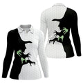 Halloween Wicked Witch Shadow Golf Shirt, Women's Golf Polo, Ladies Golf Tops