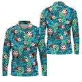 Playful Opossums Among Tropical Leaves Hawaiian Golf Polo, Golf Tops For Men, Golfing Apparel