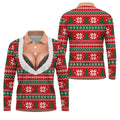 Funny Sexy Cleavage Christmas Golf Shirt, Golf Shirts For Men, Mens Golf Apparel