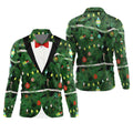 Christmas Tree Needles Green Festive Men's Golf Polo Shirts, Christmas Golf Shirt, Golf Gift For Men