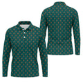 Smoke Whiskey Green Golf Shirt, Golf Whiskey Polo Shirts For Men, Golf Shirts For Men