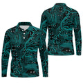 Circuit Board Pattern Hawaiian Golf Shirt, Men's Golf Shirt, Polo Shirts For Men