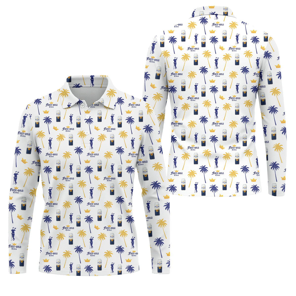 Fore-ona Extra Find Your Fairway Golfer Drinking Men's Funny Golf Shirts, Golf Shirts For Men