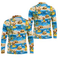 Funny Duck Hawaiian Golf Shirt, Summer Ocean Men's Golf Shirt, Polo Shirts For Men