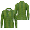Funny Hole In One Pickle Golf Pattern Polo Shirt, Golf Shirts For Men, Mens Golf Apparel