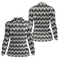 Chess Board Pattern Hawaiian Golf Shirt, Chess Lover Gift Women's Golf Tops, Ladies Golf Shirts