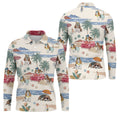 Summer Basset Hound Paradise Hawaiian Golf Polo, Golf Tops For Men, Golfing Apparel