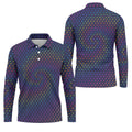 Naughty Position Adult Humor Rainbow Effect Men's Golf Polo Shirts, Golf Gift For Men, Golf Shirts For Men
