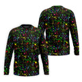 Black Neon Paint Splatter Golf Shirt, Men's Golf Shirt, Golf Apparel For Men