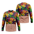 Funny Belly Illusion Colorful Pattern Polo Shirt, Mens Golf Polo, Golf Shirts For Men