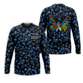 It's Okay To Be Different Autism Awareness Black And Blue Puzzle Pattern Golf Tops For Men, Polo Shirts For Men