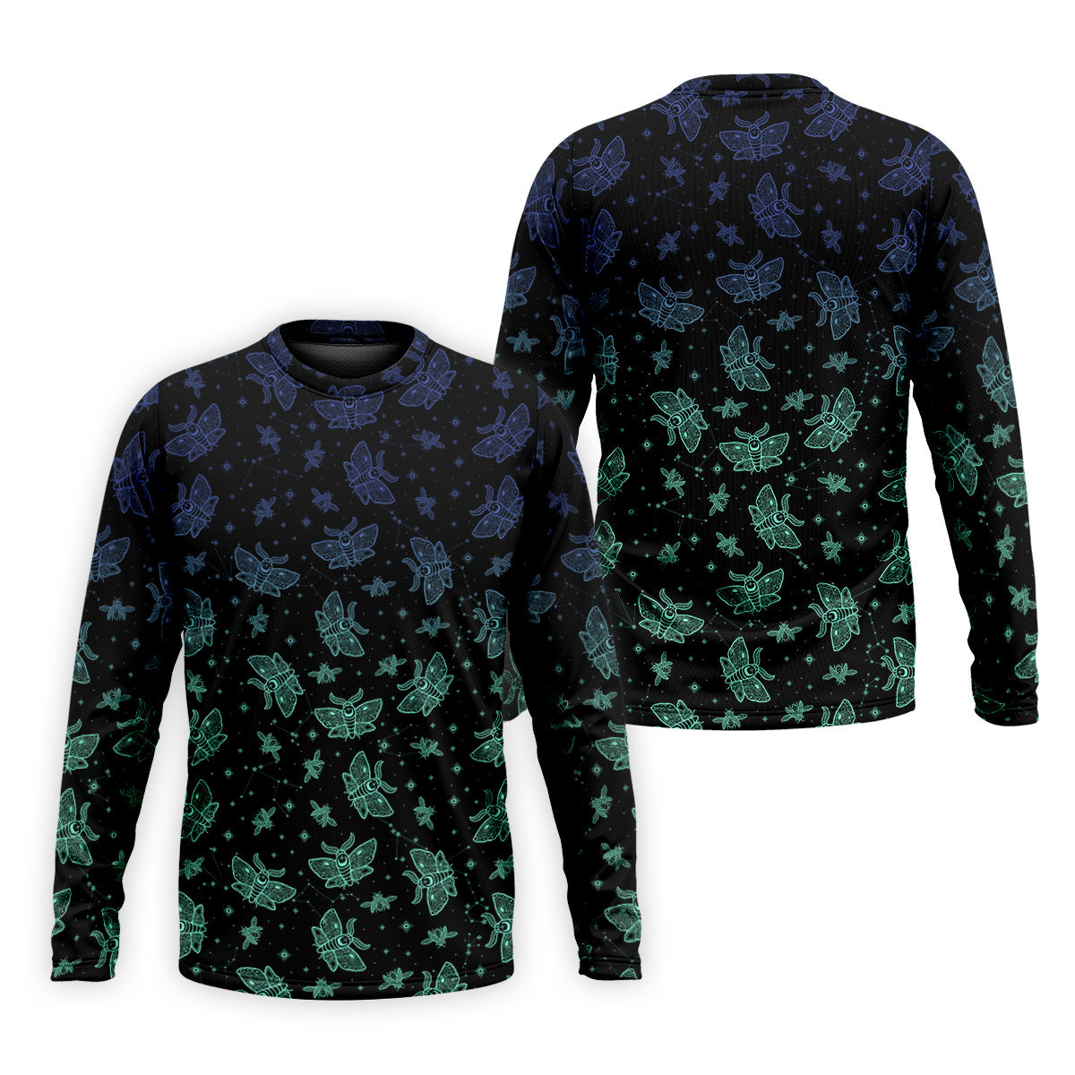 Celestial Moth Hawaiian Golf Shirt, Retro Golf Shirt, Halloween Golf Shirt, Polo Shirts For Men