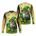 Happy St Patrick's Day Shamrock Gnome Golf And Beer Polo Shirts For Men, Golf Shirts For Men
