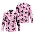 Pink Cute Ghost Caller Heart Pattern Halloween Golf Polo Shirt, Golf Apparel For Men