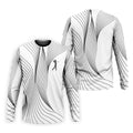 Geometric Line Wavy Line Black And White Golf Shirts For Men, Men's Golf Shirt, Polo Shirts For Men