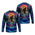 Tie Dye Bigfoot Fishing Forest Golf Shirt, Mens Golf Apparel, Printed Golf Shirts