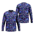 Mexican Holiday Symbols Neon Pattern Cinco De Mayo Celebration Fiesta Themed Golf Shirts For Men
