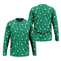 Stick Figure Golf Pose St Patrick's Day Shamrock Green Golf Shirt, Polo Shirts For Men, Golf Shirts For Men
