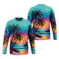 Tropical Sunset Palm Tree Hawaiian Golf Shirt, Men’s Golf Shirt, Golf Shirts For Men