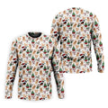 Christmas Sweets Pattern Golf Tops For Men, Cartoon Print Polo Shirts For Men, Christmas Golf Shirt, Golfing Apparel