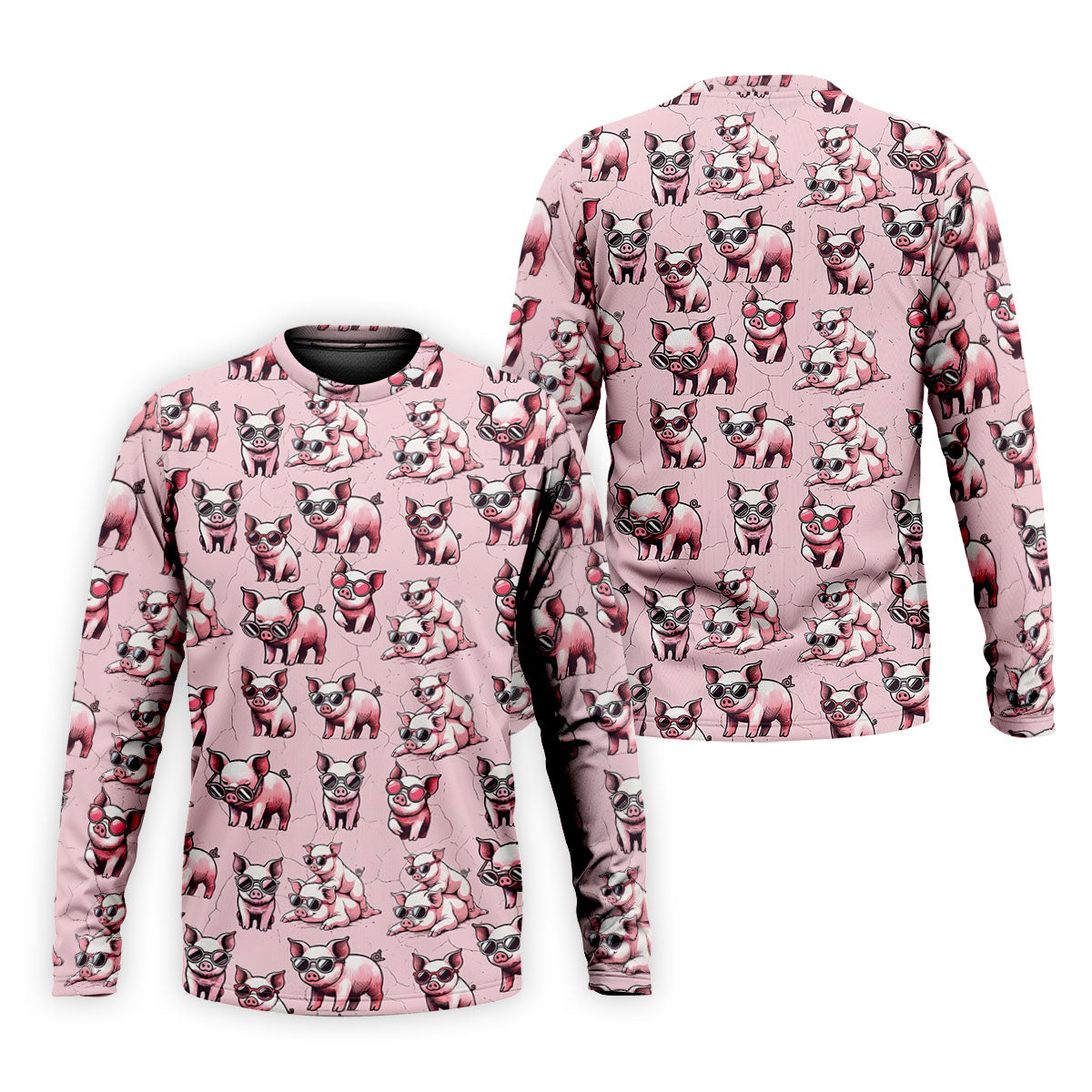 Cute Piglets Wearing Sunglasses Hawaiian Golf Polo, Golf Tops For Men, Funny Golf Shirt, Golfing Apparel