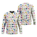 Funny Colorful Butt Pattern Golf Polo Shirt, Golf Shirts For Men, Mens Golf Apparel