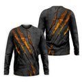 Yellow Claw Marks Hawaiian Golf Shirt, Scratch Print Men's Golf Shirt, Polo Shirts For Men
