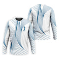Geometric Line Wavy Line Blue And White Golf Shirts For Men, Men's Golf Shirt, Polo Shirts For Men