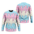 Ice Cream Drip Hawaiian Golf Shirt, Summer Sweets Men's Golf Shirt, Polo Shirts For Men