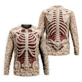 Knitted Skeleton Sequin Halloween Polo Shirt, Mens Golf Polo, Golf Apparel For Men