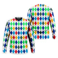 Colorful Argyle Golf Shirt, Classic Diamond Pattern Polo, Polo Shirts For Men