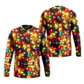 Colorful Christmas Lights Men's Golf Polo Shirts, Christmas Golf Shirt, Golf Gift For Men, Polo Shirts For Men