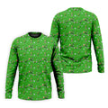 Three Leaf Clover Golf And Beer St Patrick's Day Green Golf Shirt, Fun Golf Shirts For Men, Polo Shirts For Men