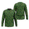 St Patrick's Day Beer Golf Ball Pattern Shamrock Golf Shirt, Polo Shirts For Men, Golf Shirts For Men