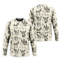 Vintage Donkey Sketch Pattern Hawaiian Golf Polo Shirt, Hawaiian Golf Shirt, Golf Shirts For Men