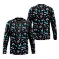 Flamingo Tropical Gradient Colors Retro Golf Shirt, Golf Tops For Men, Golf Shirts For Men