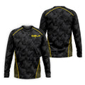 Abstract Triangle Black Yellow Golf Tops For Men, Father's Day Golf Gift, Polo Shirts For Men