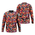 Tropical Corgi Floral Pattern Hawaiian Golf Polo, Golf Tops For Men, Golfing Apparel