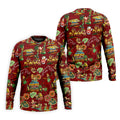 Men's Tropical Santa Surf Shack Golf Shirt, Christmas Golf Shirt, Golf Apparel For Men