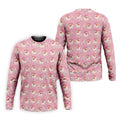 Pink Xmas Tree Santa Claus Pattern Christmas Golf Shirt, Polo Shirts For Men, Golf Gift For Men