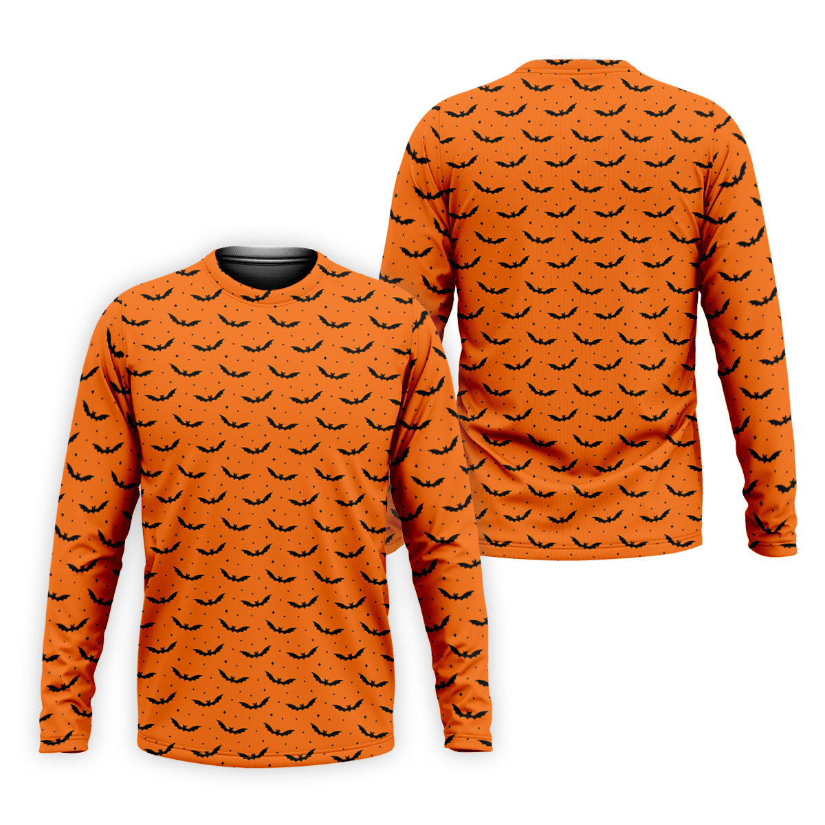 Spooky Bats Orange Halloween Golf Shirt, Polo Shirts For Men, Golf Gift For Men, Golfing Apparel