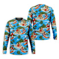 Funny Beach Surfer Jesus Hawaiian Golf Shirt, Mens Golf Polo, Printed Golf Shirts