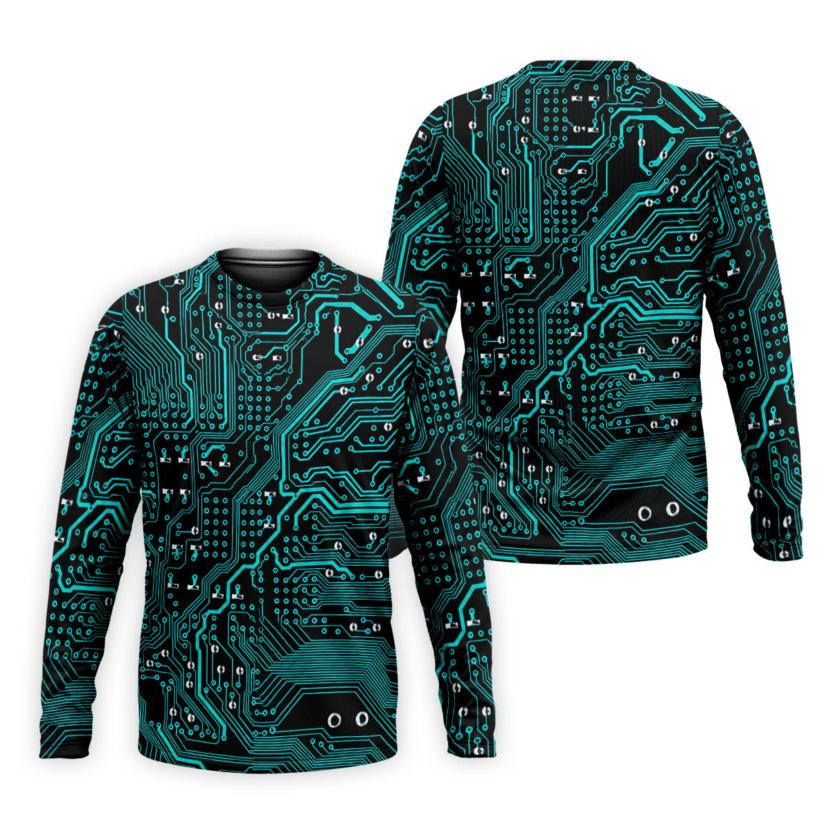 Circuit Board Pattern Hawaiian Golf Shirt, Men's Golf Shirt, Polo Shirts For Men